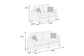 Dark Gray 2-Piece Stationary Sofa & Loveseat Set — Poundex F8429, authentic image 8