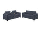 Dark Gray 2-Piece Stationary Sofa & Loveseat Set — Poundex F8459, authentic image 2