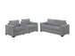 Light Gray 2-Piece Stationary Sofa & Loveseat Set — Poundex F8460, authentic image 2