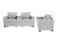 Light Gray 2-Piece Stationary Sofa & Loveseat Set — Poundex F8460, authentic image 3