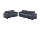 Dark Gray 2-Piece Stationary Sofa & Loveseat Set — Poundex F8461, authentic image 2