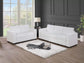 Milk 2-Piece Stationary Sofa & Loveseat Set — Poundex F8462, authentic image 1