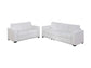Milk 2-Piece Stationary Sofa & Loveseat Set — Poundex F8462, authentic image 2