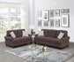 Poundex F8835 stationary sofa and loveseat set — authentic image 1