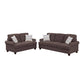 Poundex F8835 stationary sofa and loveseat set — authentic image 2