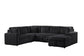 Ryder black corduroy sectional alternate view