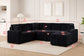 Ryder black sleeper sectional feature view
