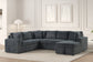 Ryder charcoal corduroy sectional alternate view