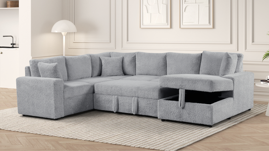 Ryder Floray Light Grey sleeper sectional