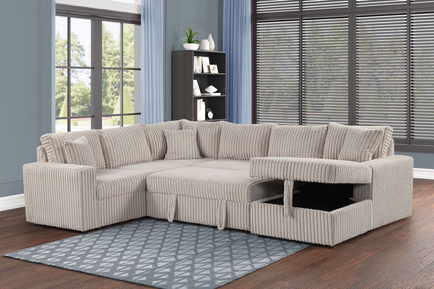 Ryder Siberia corduroy sectional alternate view