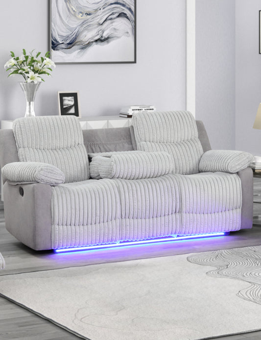 Sol dark grey manual reclining sofa