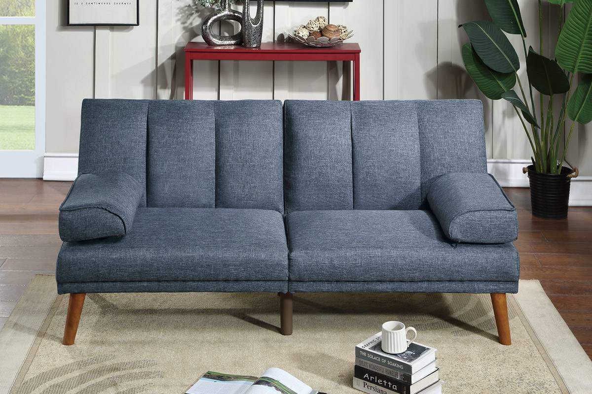 ADJUSTABLE SOFA/ NAVY POLYFIBER