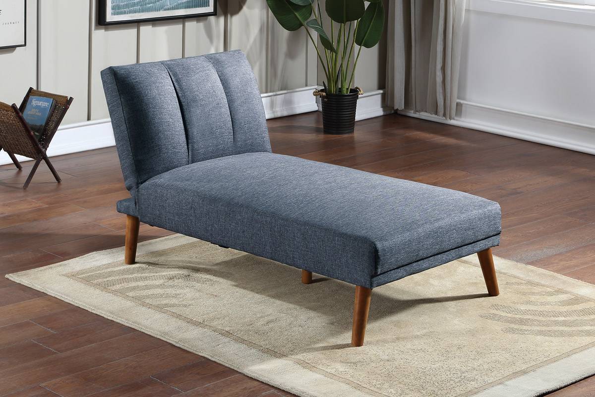 ADJUSTABLE CHAISE/ NAVY POLYFIBER