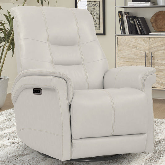 CARNEGIE - VERONA IVORY - POWERED BY FREEMOTION POWER CORDLESS SWIVEL GLIDER RECLINER