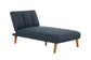 ADJUSTABLE CHAISE/ NAVY POLYFIBER