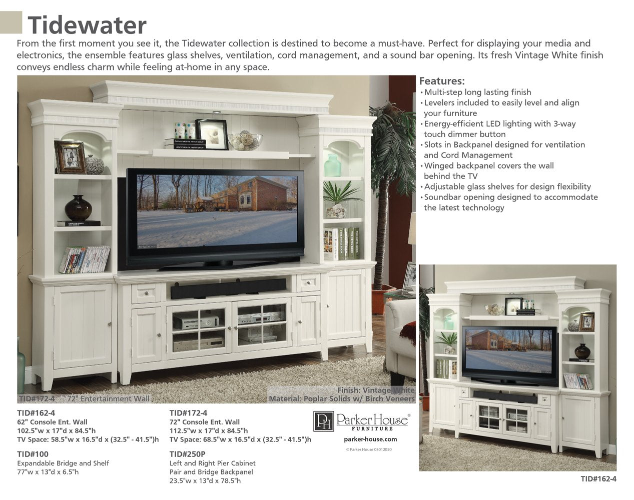 TIDEWATER 62 IN. CONSOLE ENTERTAINMENT WALL