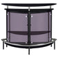 Amarillo Freestanding Glass Top Home Bar Wine Cabinet Black