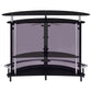 Amarillo Freestanding Glass Top Home Bar Wine Cabinet Black
