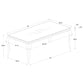 Carone 5-piece 81-inch Rectangular White Glass Dining Set Blue