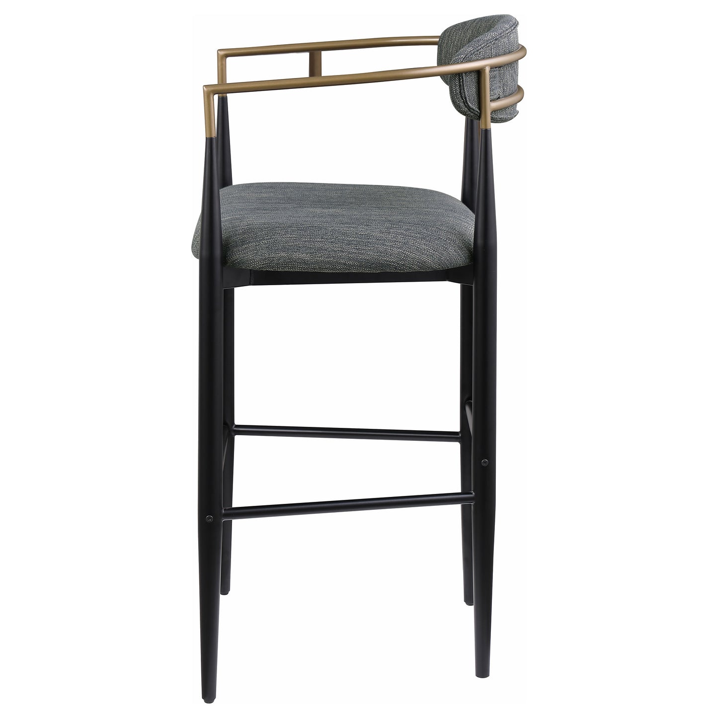 Tina Fabric Upholstered Bar Chair Grey (Set of 2)