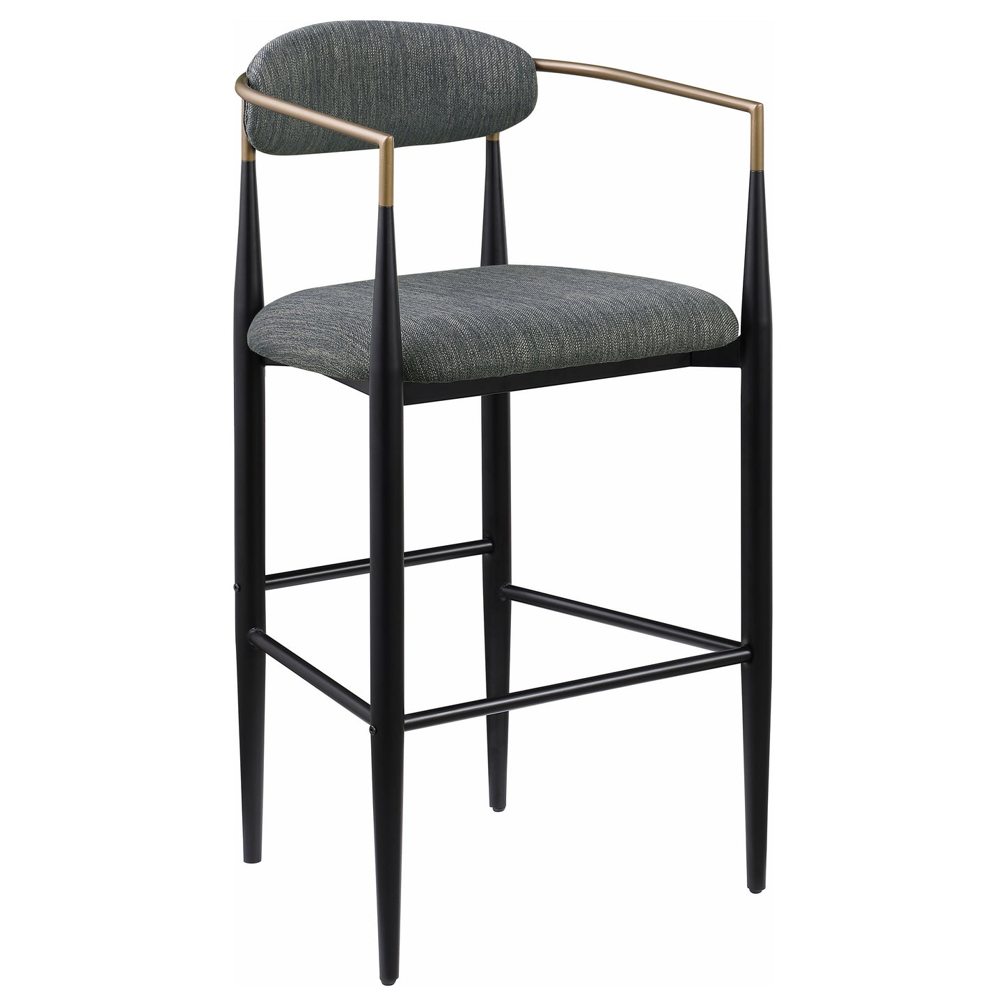 Tina Fabric Upholstered Bar Chair Grey (Set of 2)