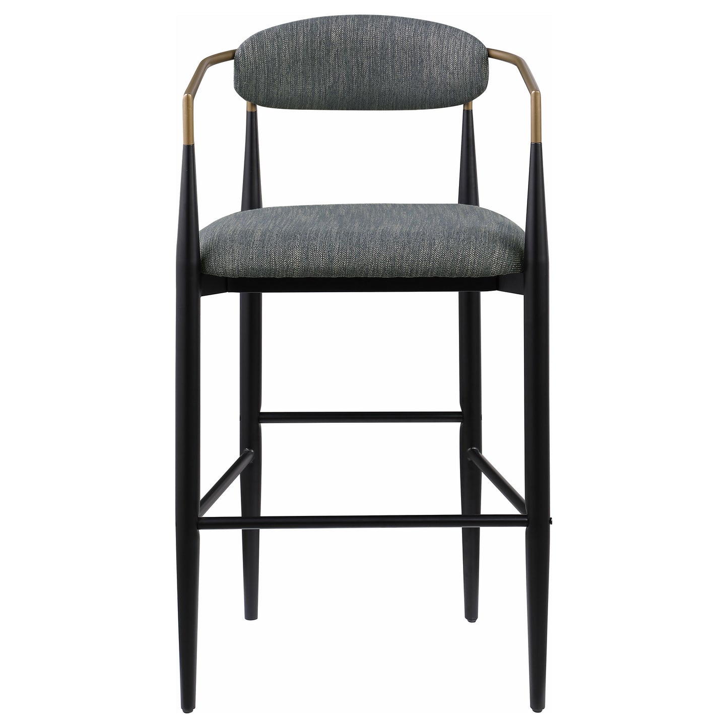 Tina Fabric Upholstered Bar Chair Grey (Set of 2)