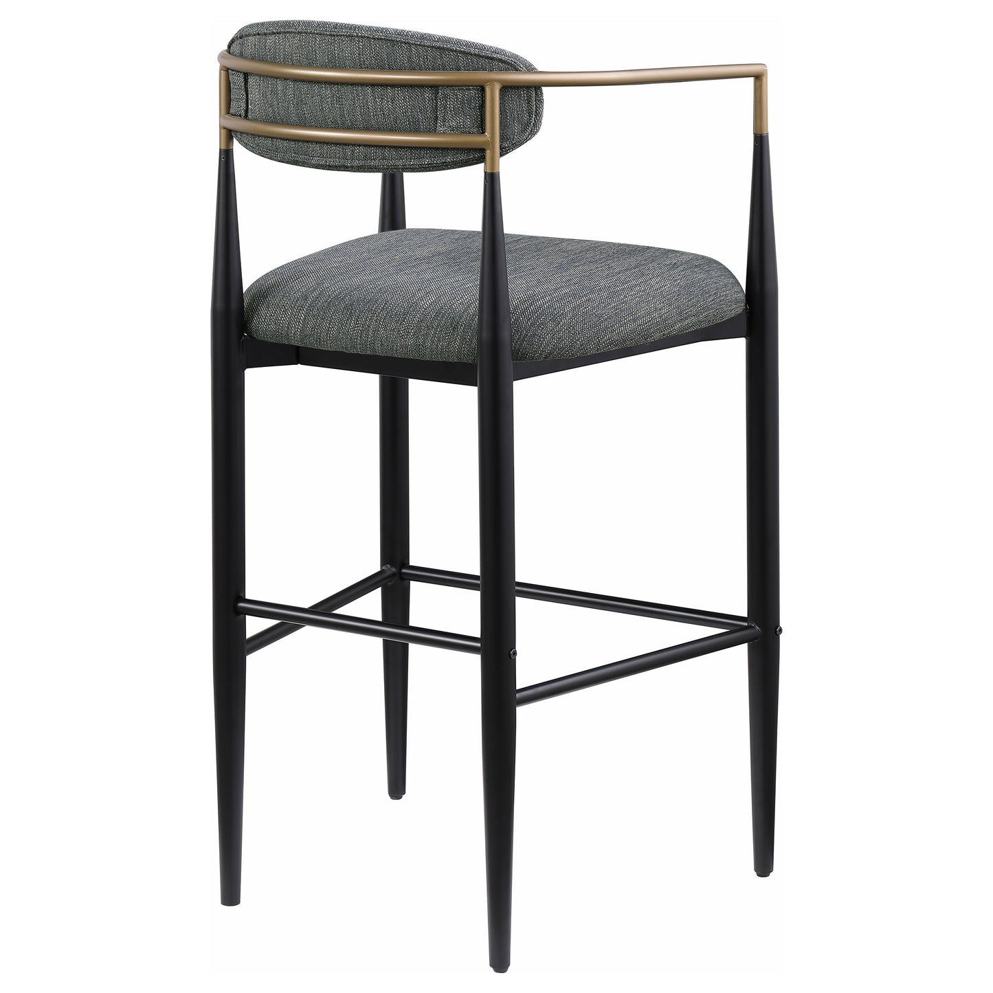 Tina Fabric Upholstered Bar Chair Grey (Set of 2)