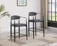 Tina Fabric Upholstered Bar Chair Grey (Set of 2)