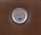 Greenfield Upholstered Power Reclining Sofa Saddle Brown