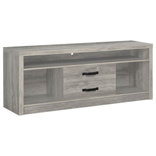 Burke 2-drawer Engineered Wood 59-inch TV Stand Grey Driftwood