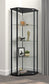 Zenobia 3-shelf Curio Cabinet Display Case Black