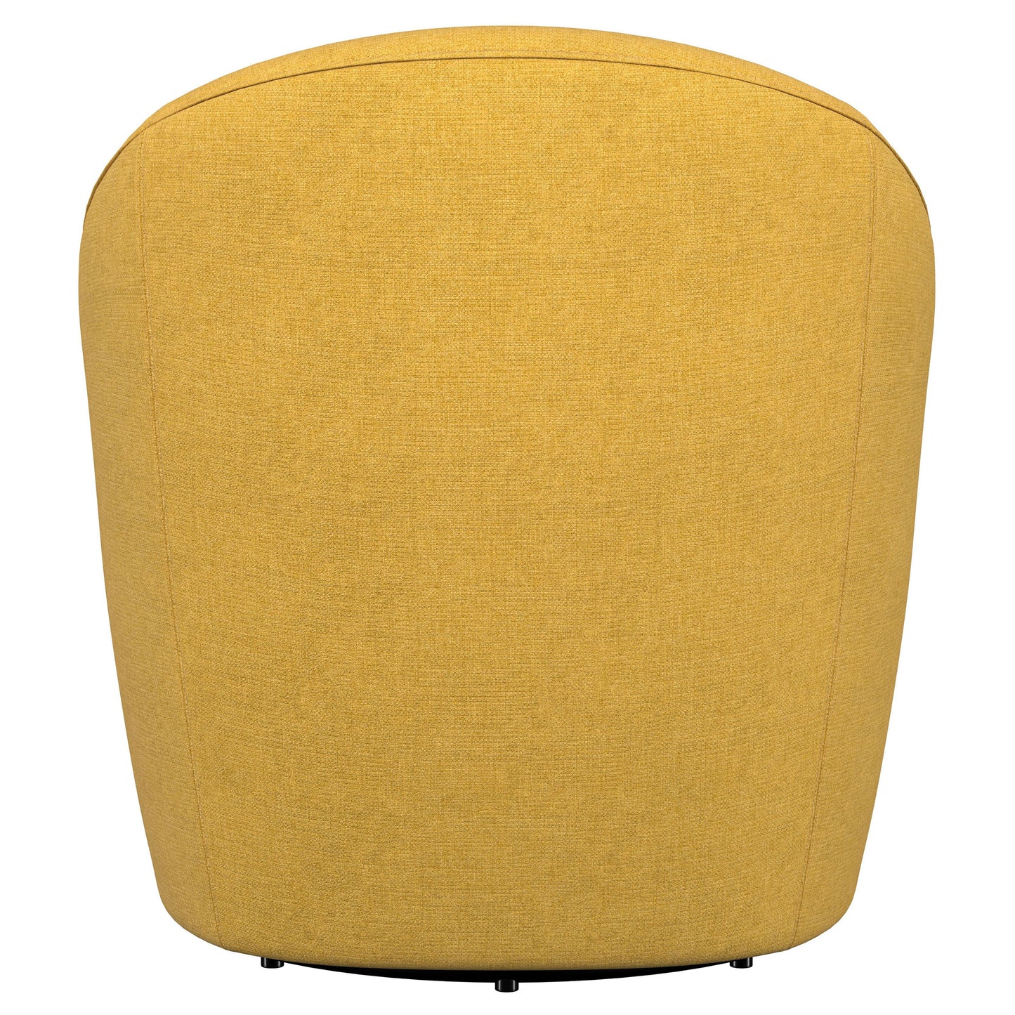 Leon Upholstered Barrel Accent Swivel Chair Mustard Yellow