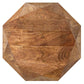 Jacinto Geometric Solid Mango Wood Side Table Natural Brown