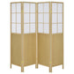 Edwards 4-Panel Room Divider Folding Shoji Screen Natural