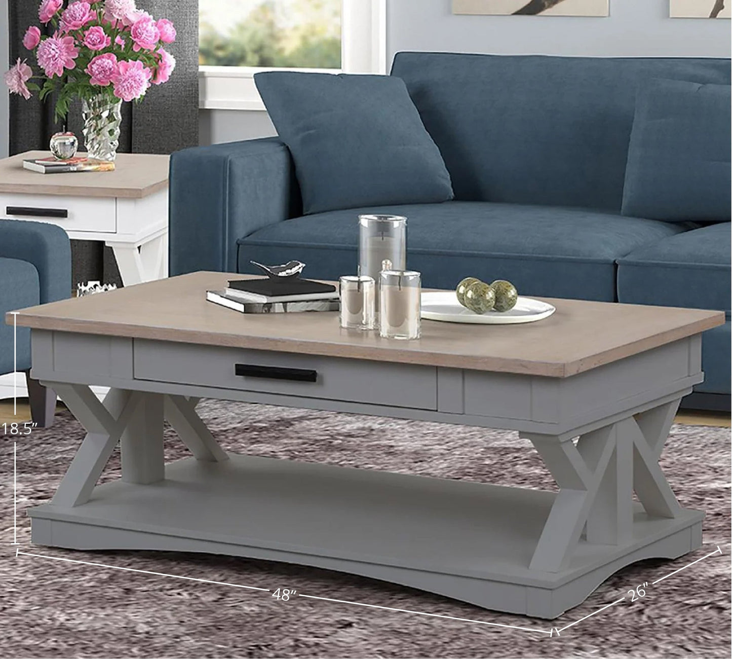 AMERICANA MODERN - DOVE COCKTAIL TABLE