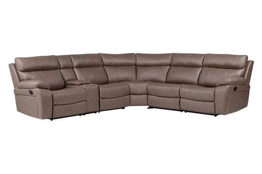 THEON - STOKES TOFFEE 6PC PACKAGE A MODULAR RECLINING SECTIONAL
