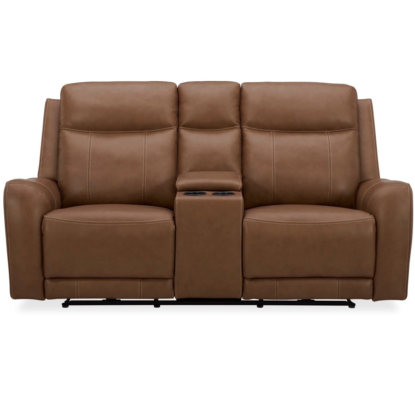 HAYWOOD - BUTTERNUT POWER CONSOLE LOVESEAT WITH POWER HEADRESTS