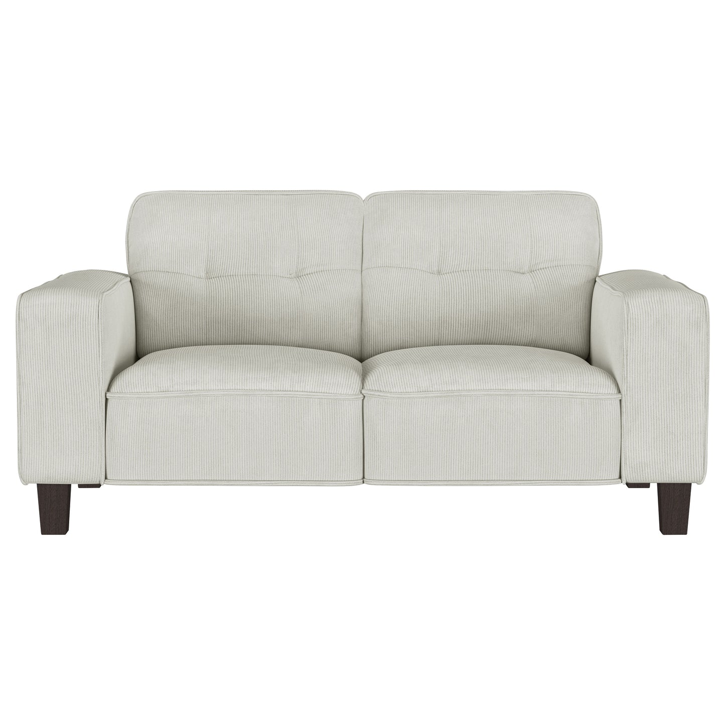 Deerhurst Upholstered Track Arm Tufted Loveseat Greige
