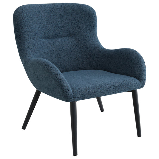 Calvin Upholstered Modern Arm Accent Chair Aegean Blue