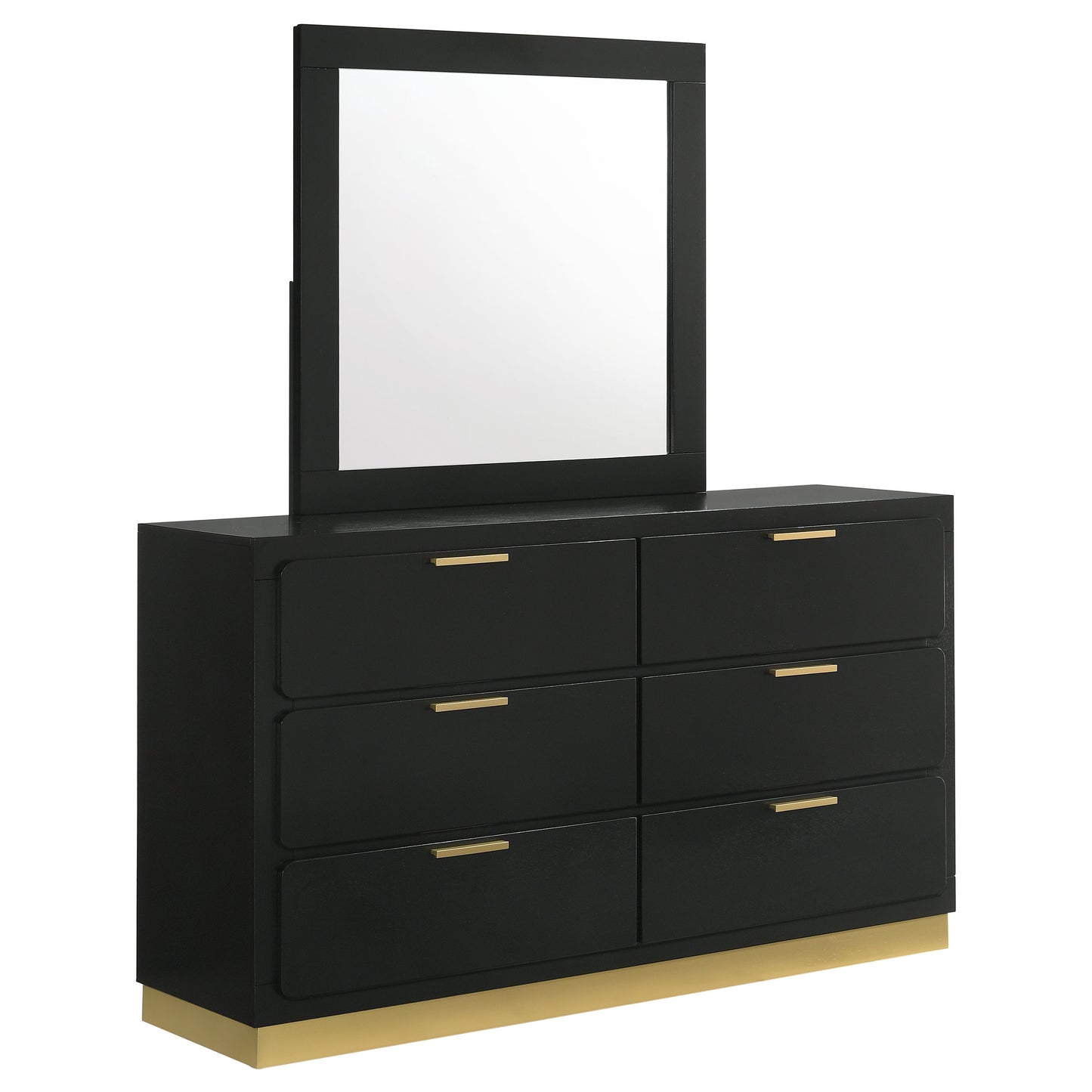 Caraway 6-drawer Dresser with Mirror Black Furniture World (Las Vegas) Caraway 6-drawer Dresser with Mirror Black Furniture World (Las Vegas)