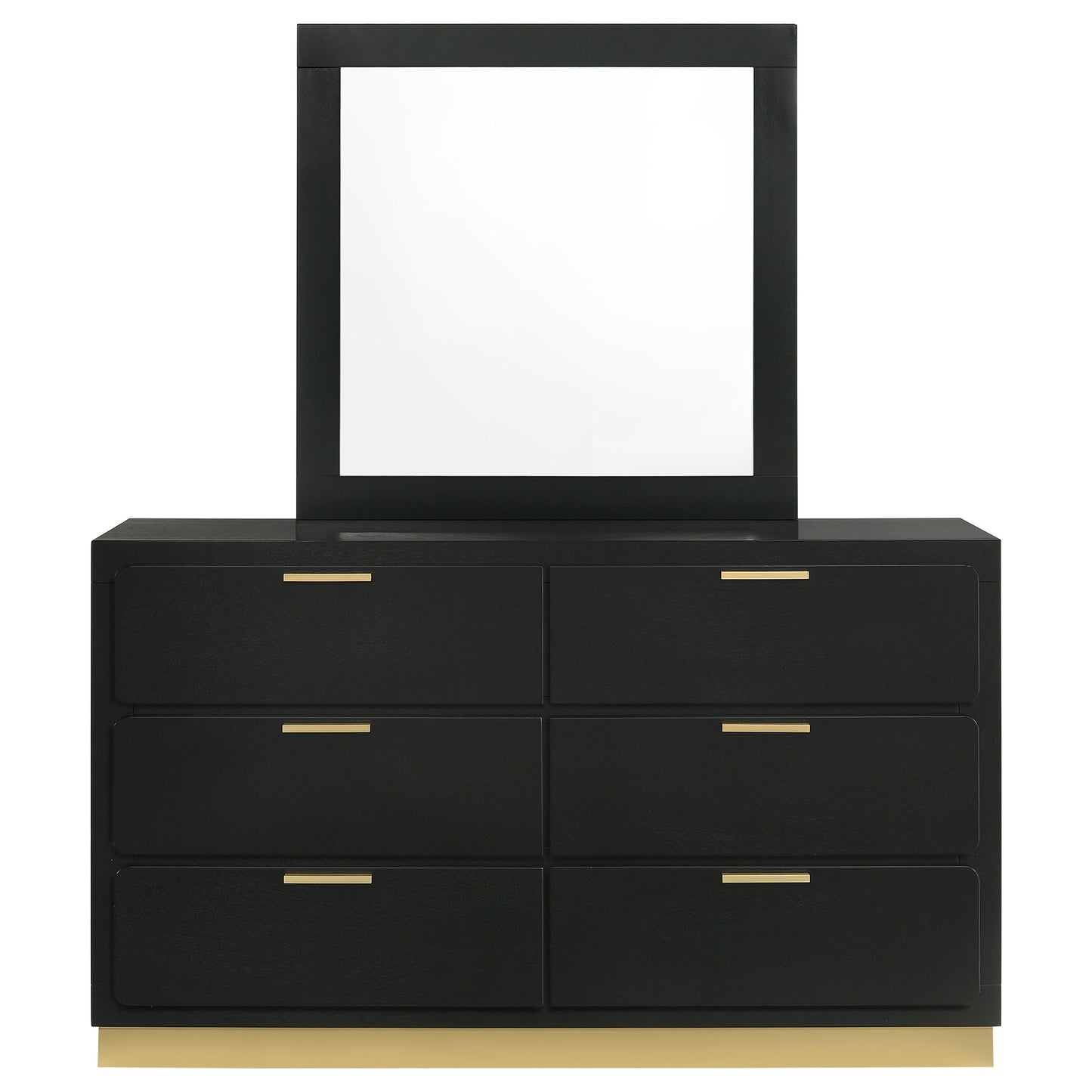 Caraway 6-drawer Dresser with Mirror Black Furniture World (Las Vegas) Caraway 6-drawer Dresser with Mirror Black Furniture World (Las Vegas)