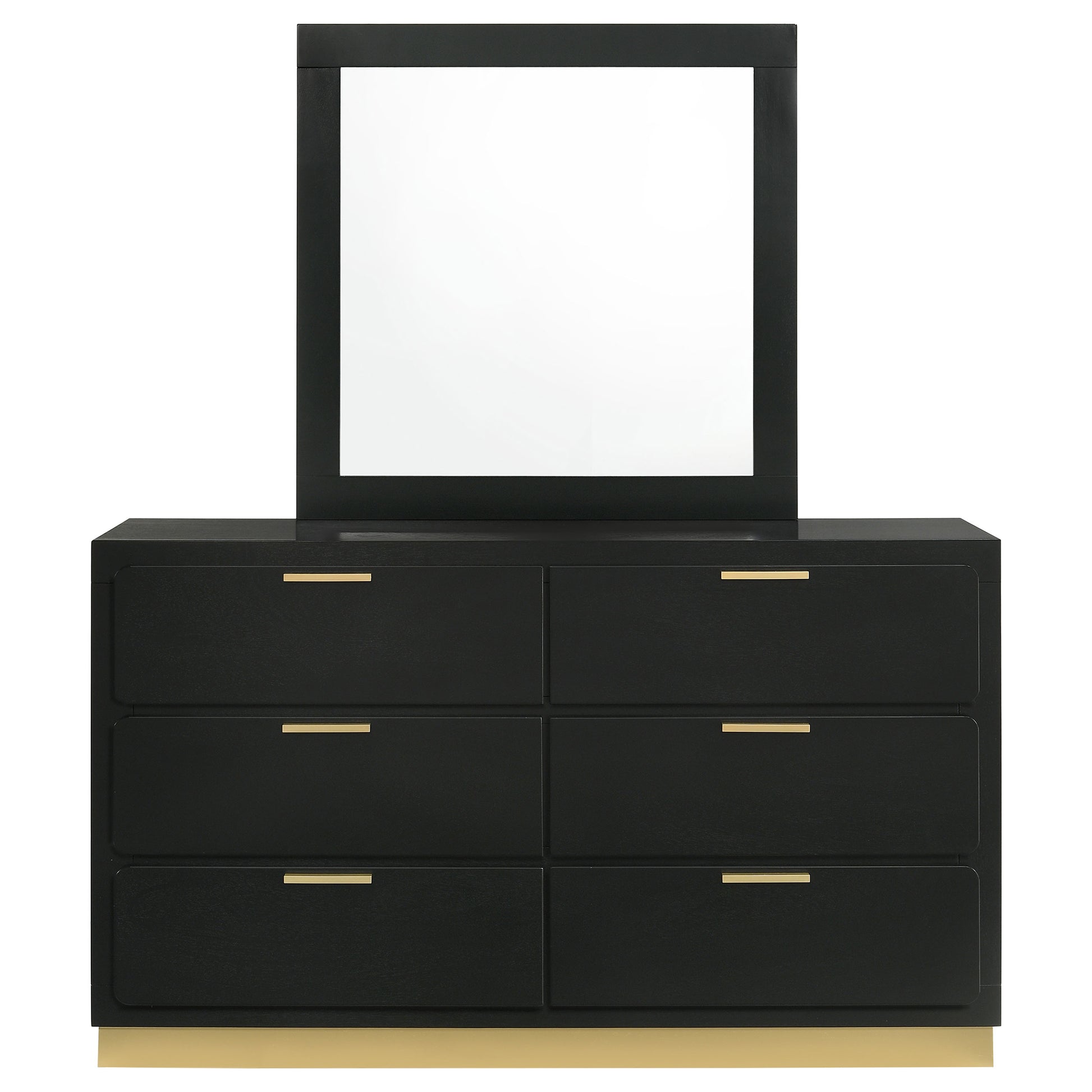 Caraway 6-drawer Dresser with Mirror Black Furniture World (Las Vegas) Caraway 6-drawer Dresser with Mirror Black Furniture World (Las Vegas)