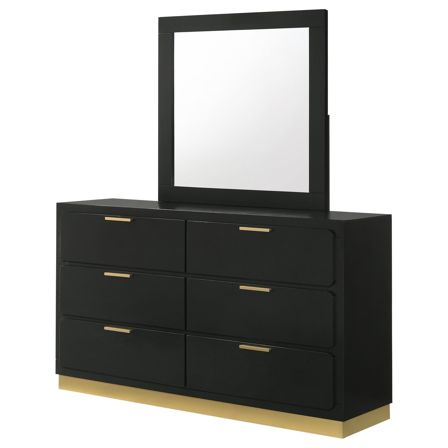 Caraway 6-drawer Dresser with Mirror Black Furniture World (Las Vegas) Caraway 6-drawer Dresser with Mirror Black Furniture World (Las Vegas)