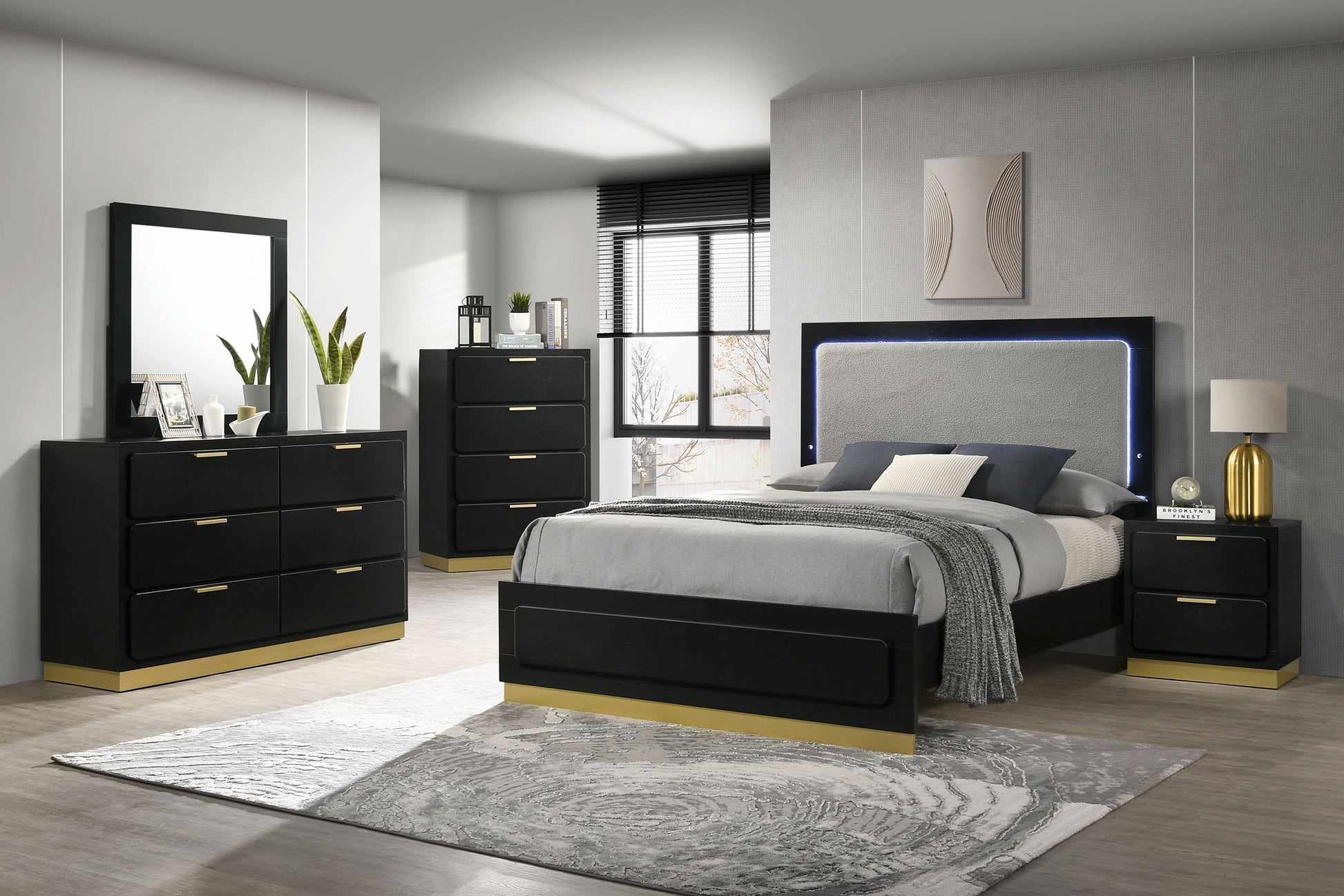 Caraway 6-drawer Dresser with Mirror Black Furniture World (Las Vegas) Caraway 6-drawer Dresser with Mirror Black Furniture World (Las Vegas)