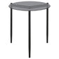 Rosalie Round Smoked Glass Top End Table Grey