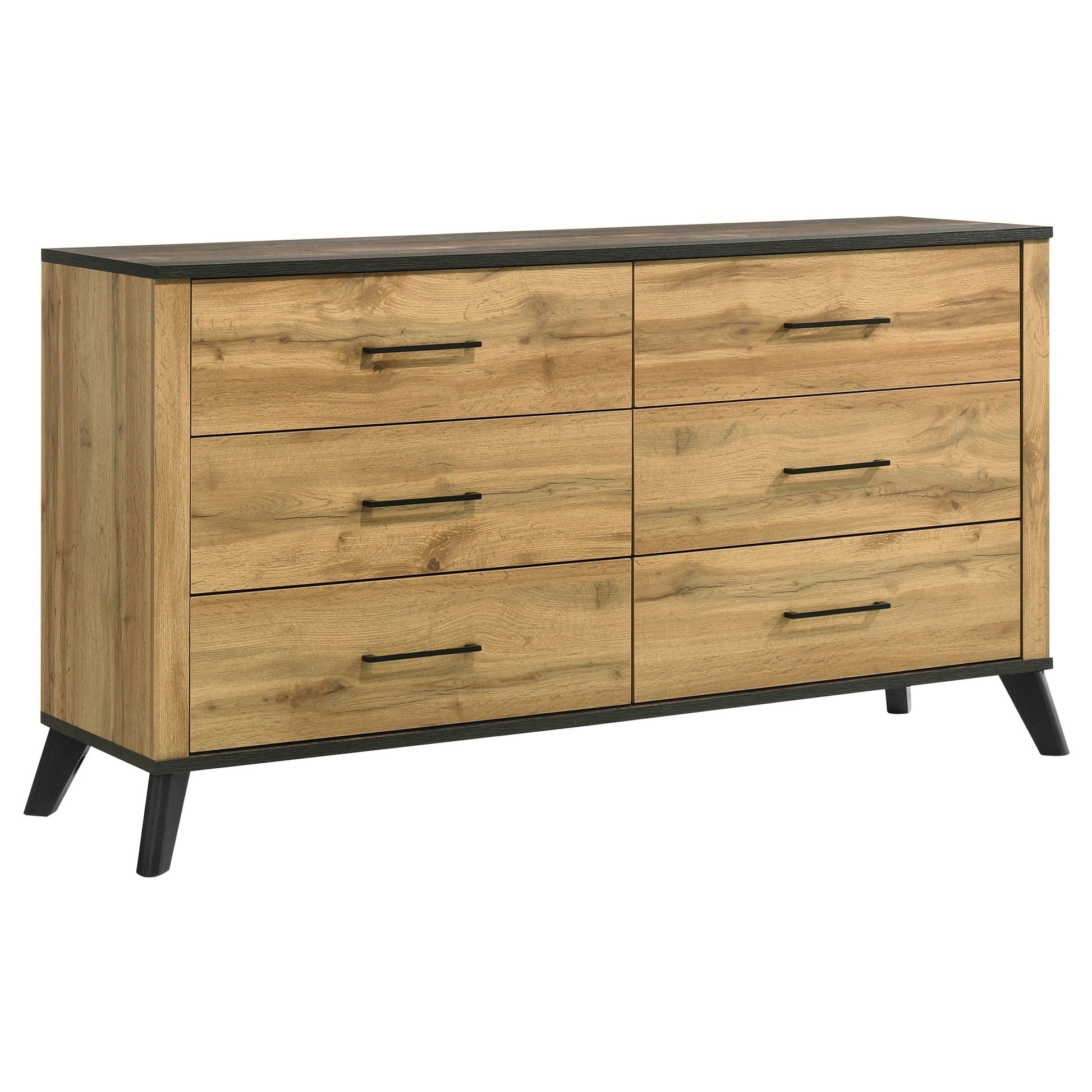 modern pine dresser Kaywood 6-drawer Dresser Cabinet Natural Pine