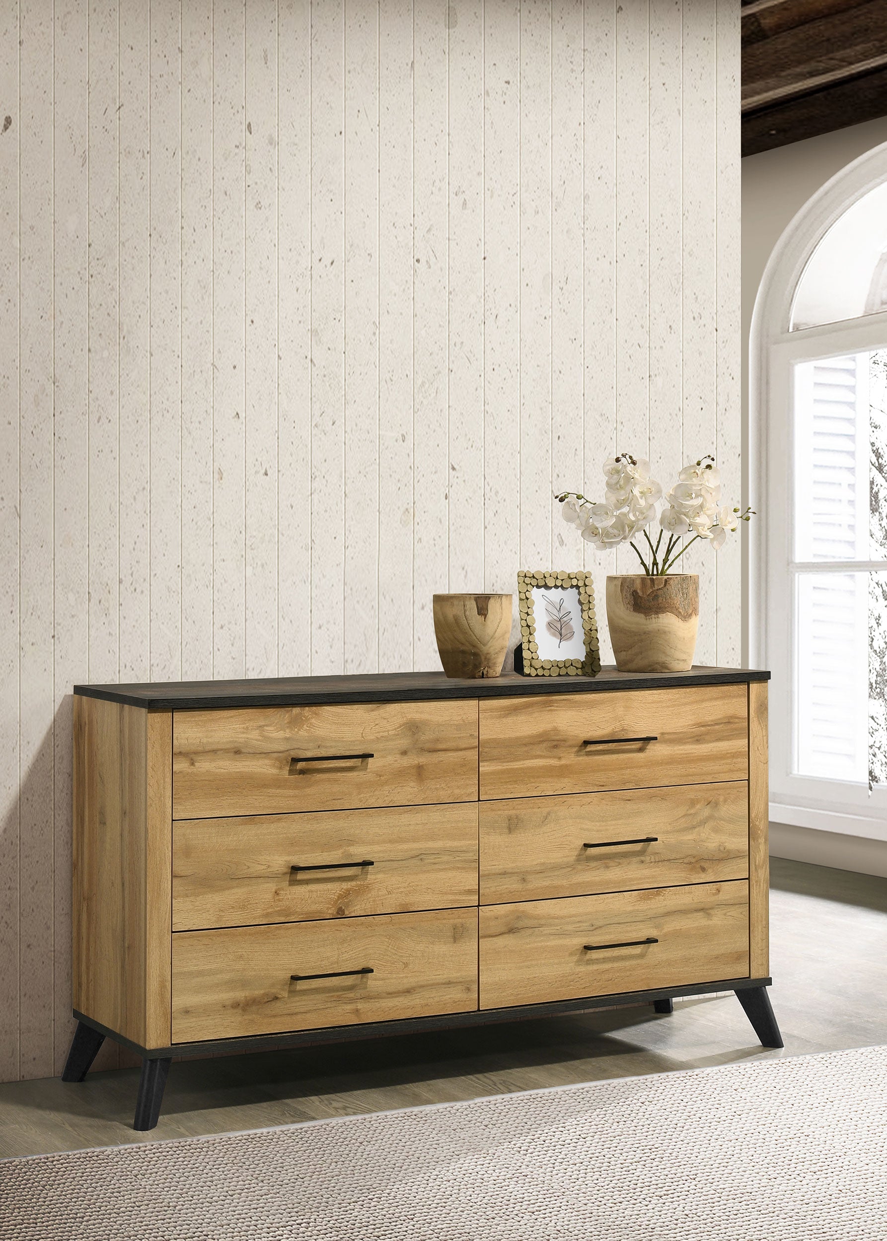Kaywood 6-drawer Dresser Cabinet Natural Pine Kaywood 6-drawer Dresser Cabinet Natural Pine