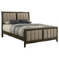Wilkes 51-inch Upholstered Queen Bed Dark Cocoa