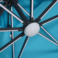 Aurora - 10 Ft Square Umbrella w/ Double Top w/ LED + 37" Large Base