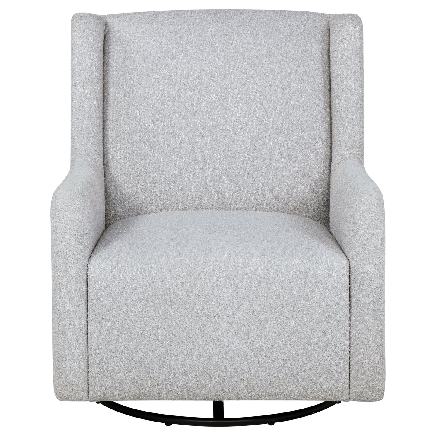 Serra Boucle Upholstered Swivel Glider Dove Grey